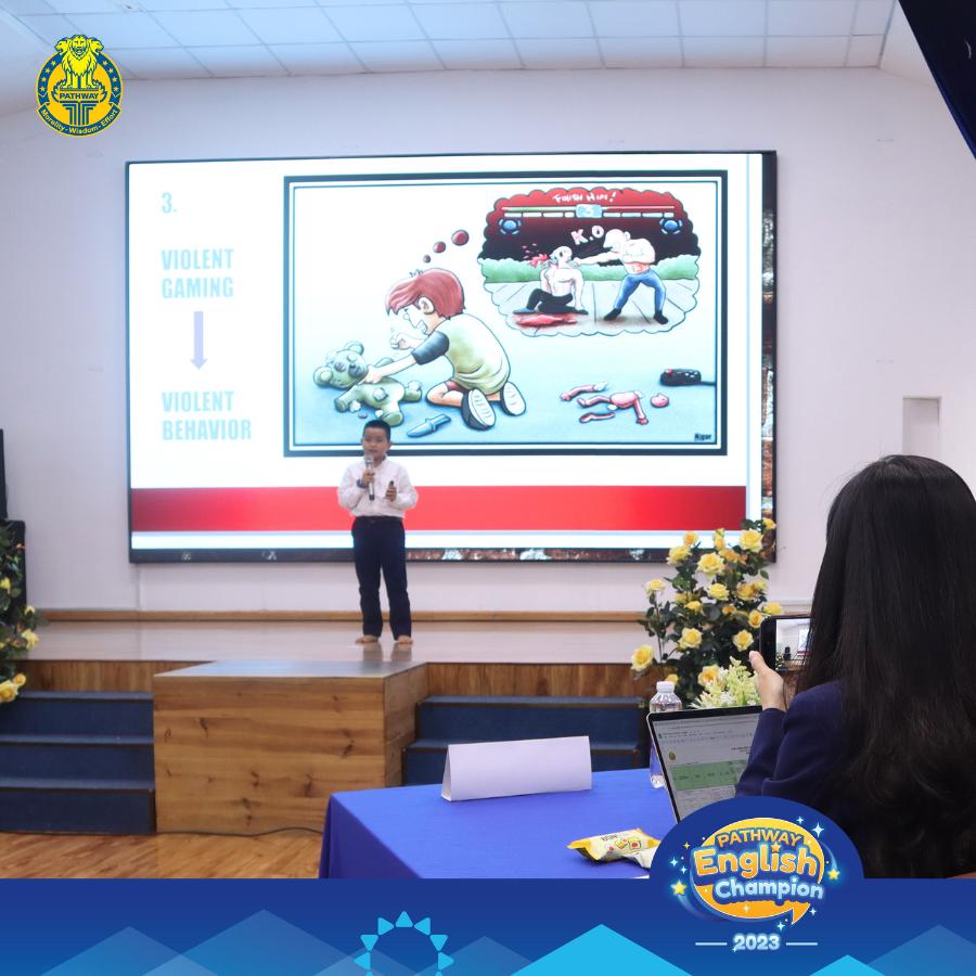 Chúc mừng bạn Nguyễn Quang, Lớp 4P1, Cơ sở Nguyễn Thị Định với tiết mục thuyết trình 