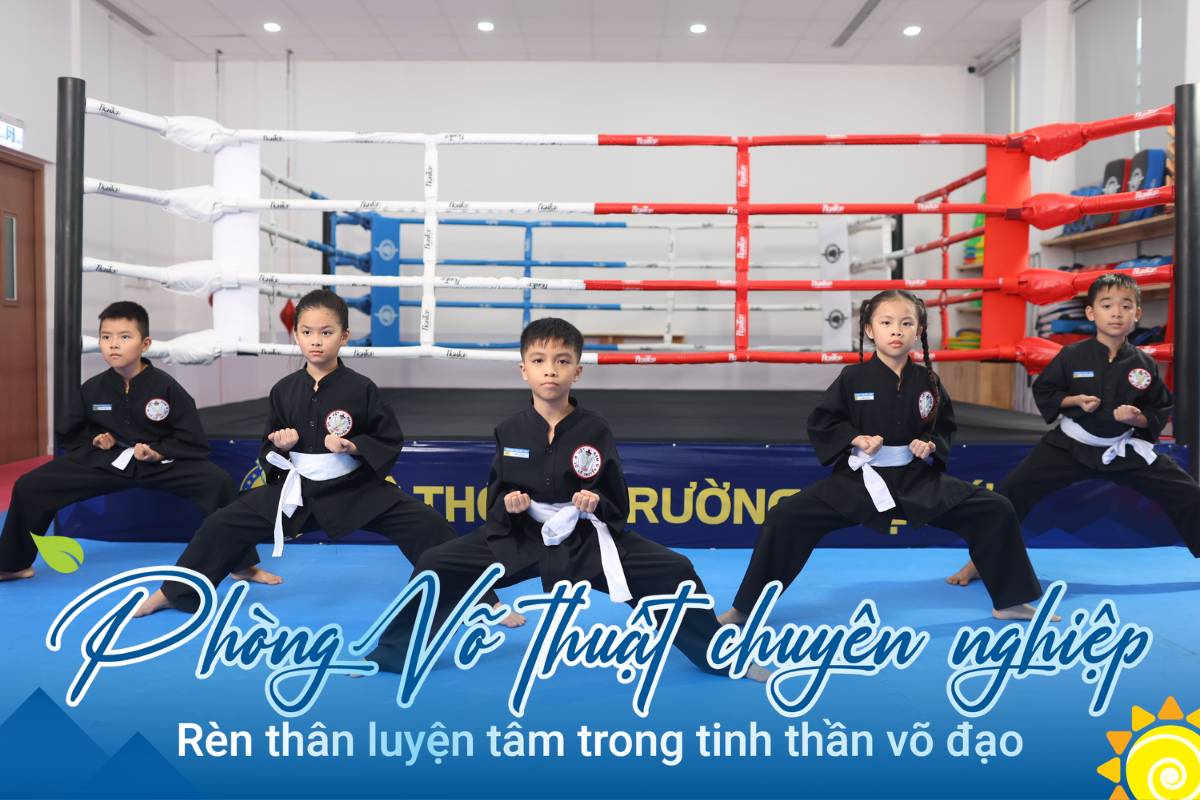 Cùng con phát triển toàn diện tâm, trí, thể (rèn thân, luyện tâm) trong tinh thần võ đạo.