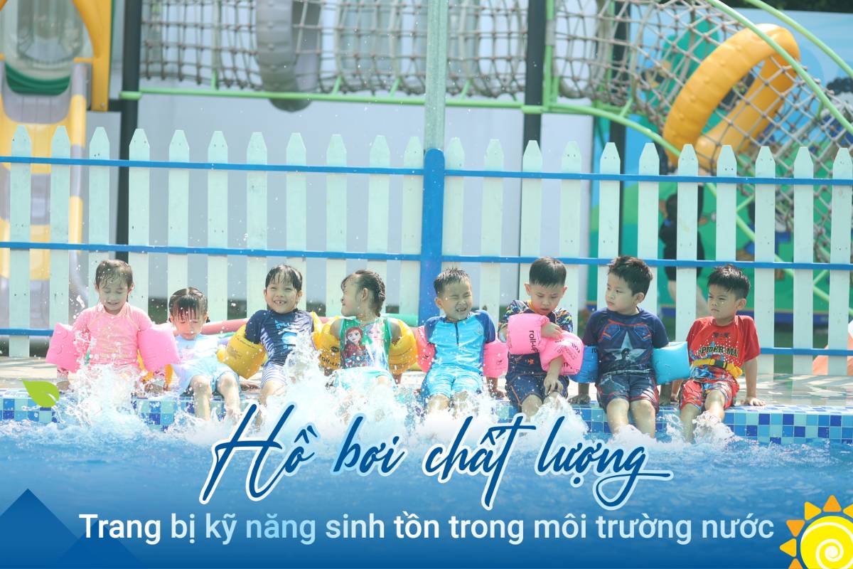 Hồ bơi an toàn nơi con cùng nhau kiến tạo những giờ học yêu thích. 