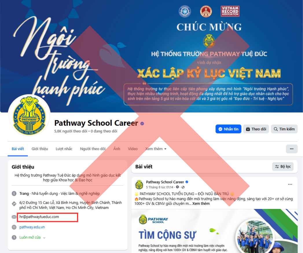 cảnh báo lừa đảo tuyển dụng Pathway