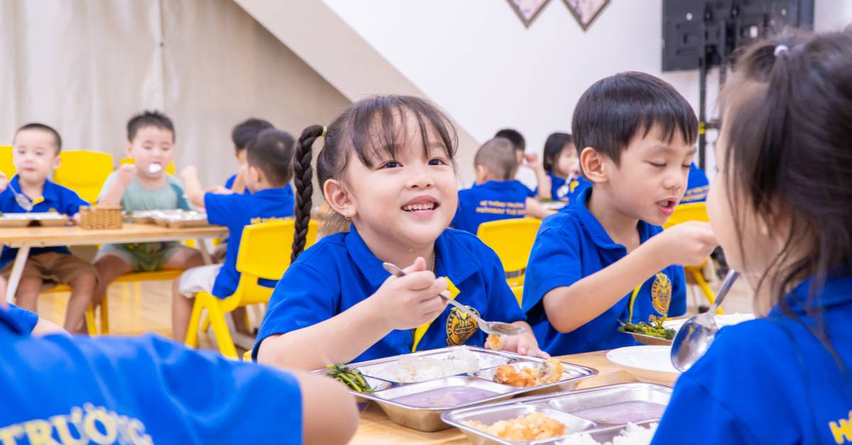 Chế độ dinh dưỡng cho trẻ mầm non tại Pathway School được hết sức chú trọng và đầu tư