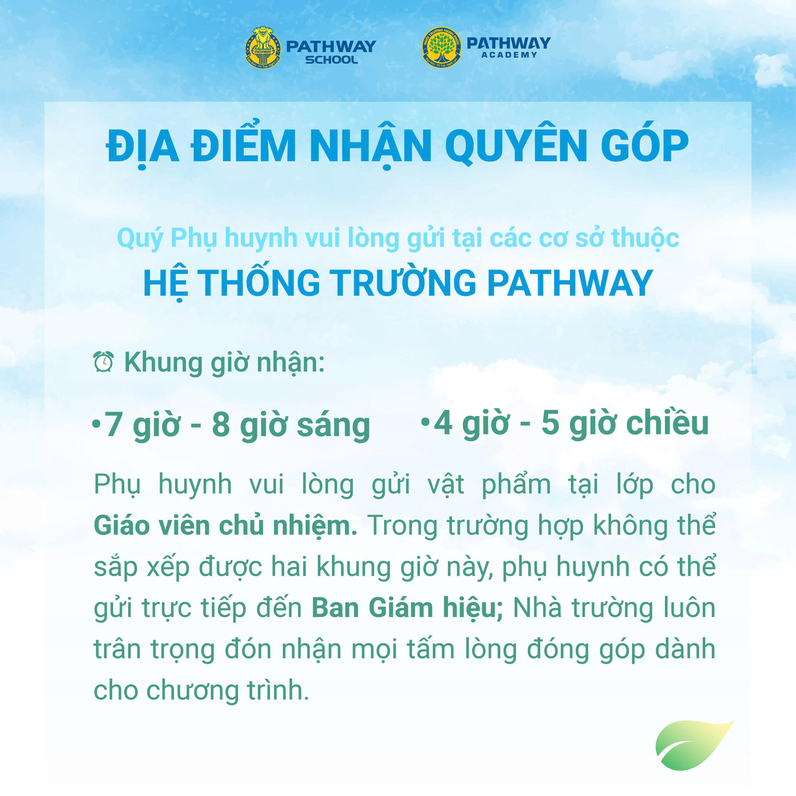chiến dịch kêu gọi quyên góp vật phẩm cho học sinh vùng lũ