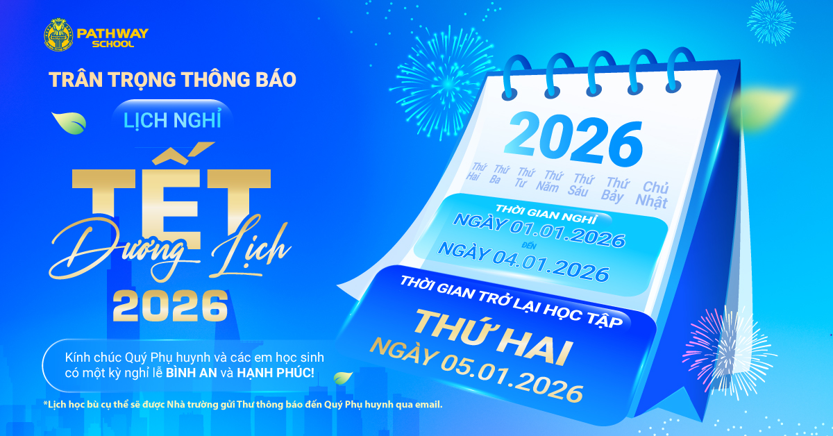 THÔNG BÁO LỊCH NGHỈ TẾT DƯƠNG LỊCH NĂM 2026 